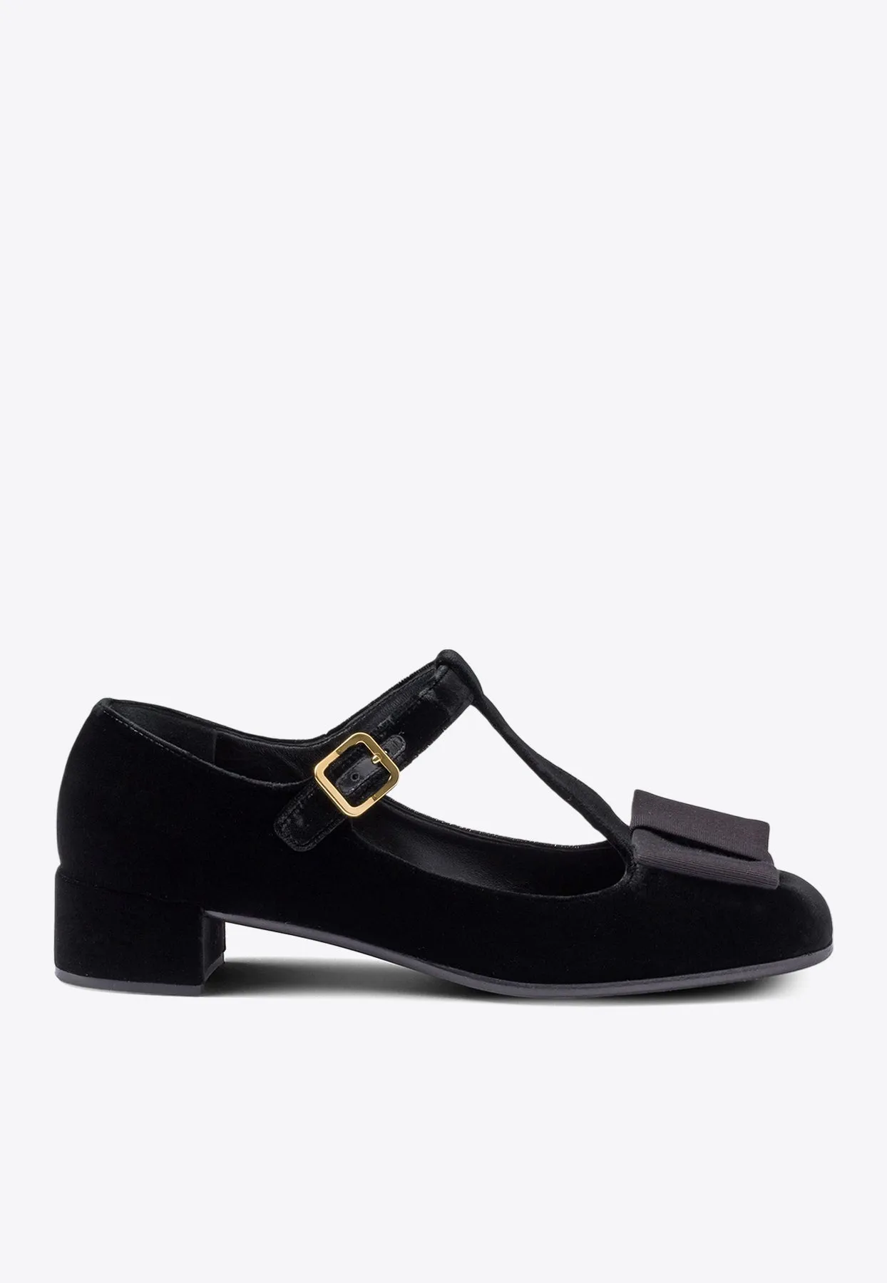 35 Bow Velvet Pumps