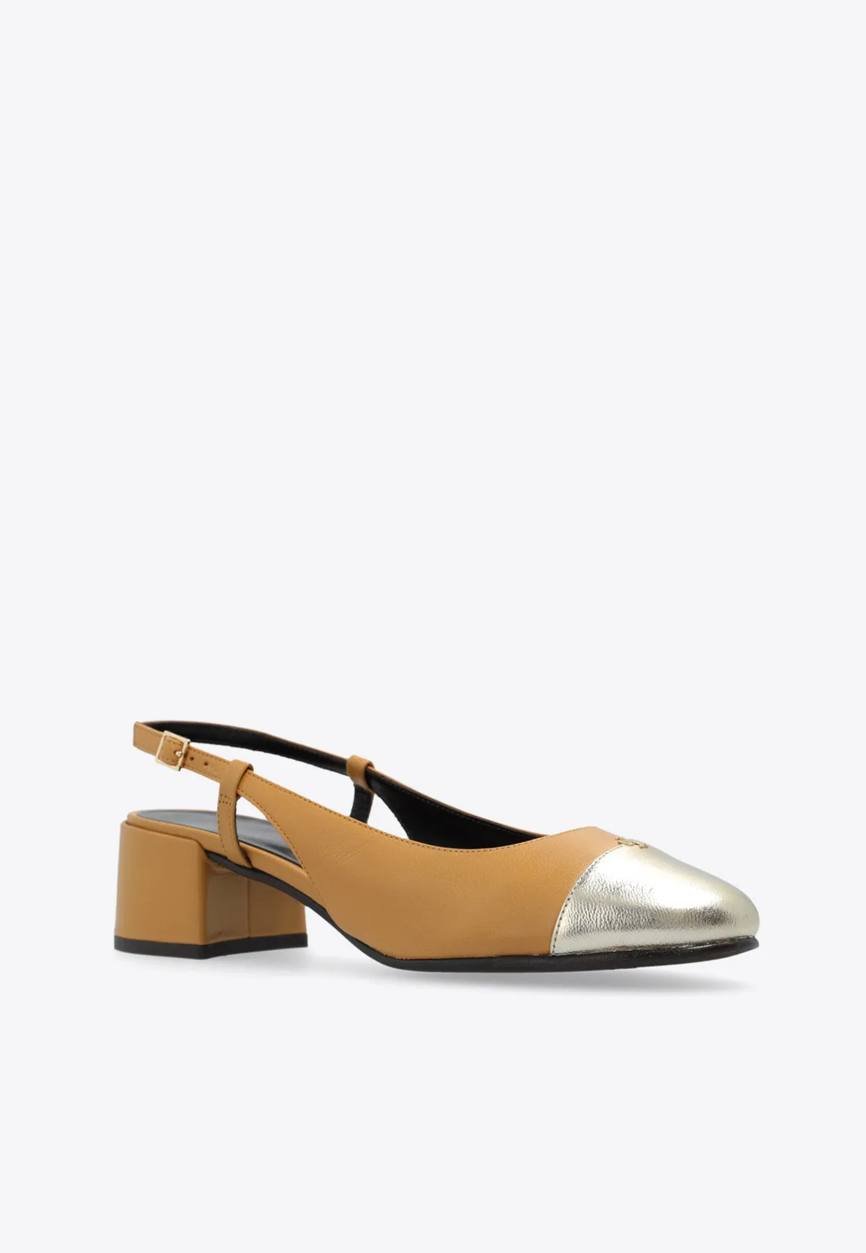 45 Cap-Toe Slingback Pumps