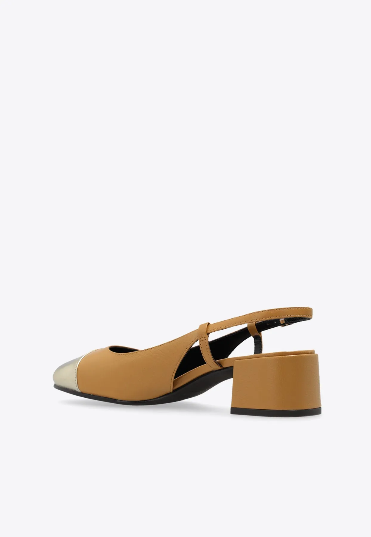 45 Cap-Toe Slingback Pumps