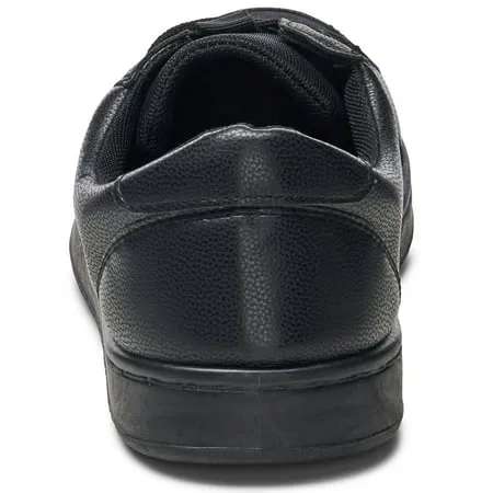 Alpine Swiss David Mens Fashion Sneakers Lace Up Low Top Retro Tennis ShoesBlack,
