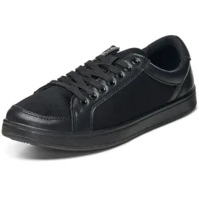 Alpine Swiss David Mens Fashion Sneakers Lace Up Low Top Retro Tennis ShoesBlack,