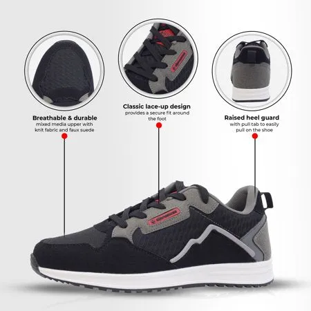 Alpine Swiss Mens Retro Sneakers Casual Low Top Lace Up Walking Tennis Shoes