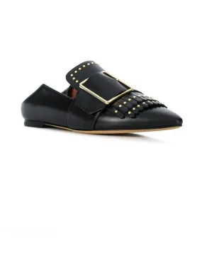 Bally Hamelia Women's 6223325 Black Leather Studded Pumps US 7 MSRP $850