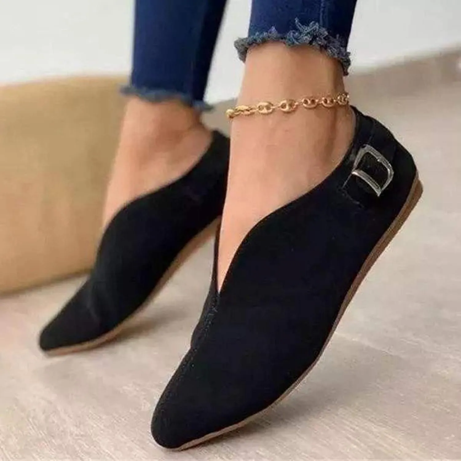 Barefoot Shoes Women Slip on Loafers for Women Round Toe Flats ComfortableKeep Warm Flat Bottom Christmas Running Shoes Women Work Shoes for Men