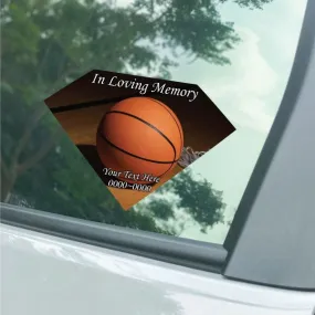 Basketball In Loving Memory Custom Diamond Sticker