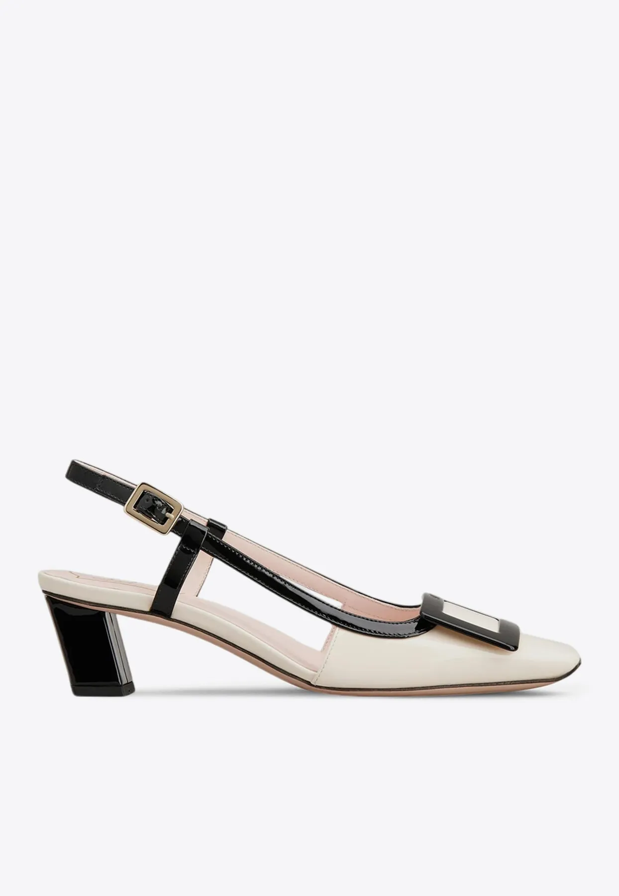 Belle Vivier 45 Leather Slingback Pumps