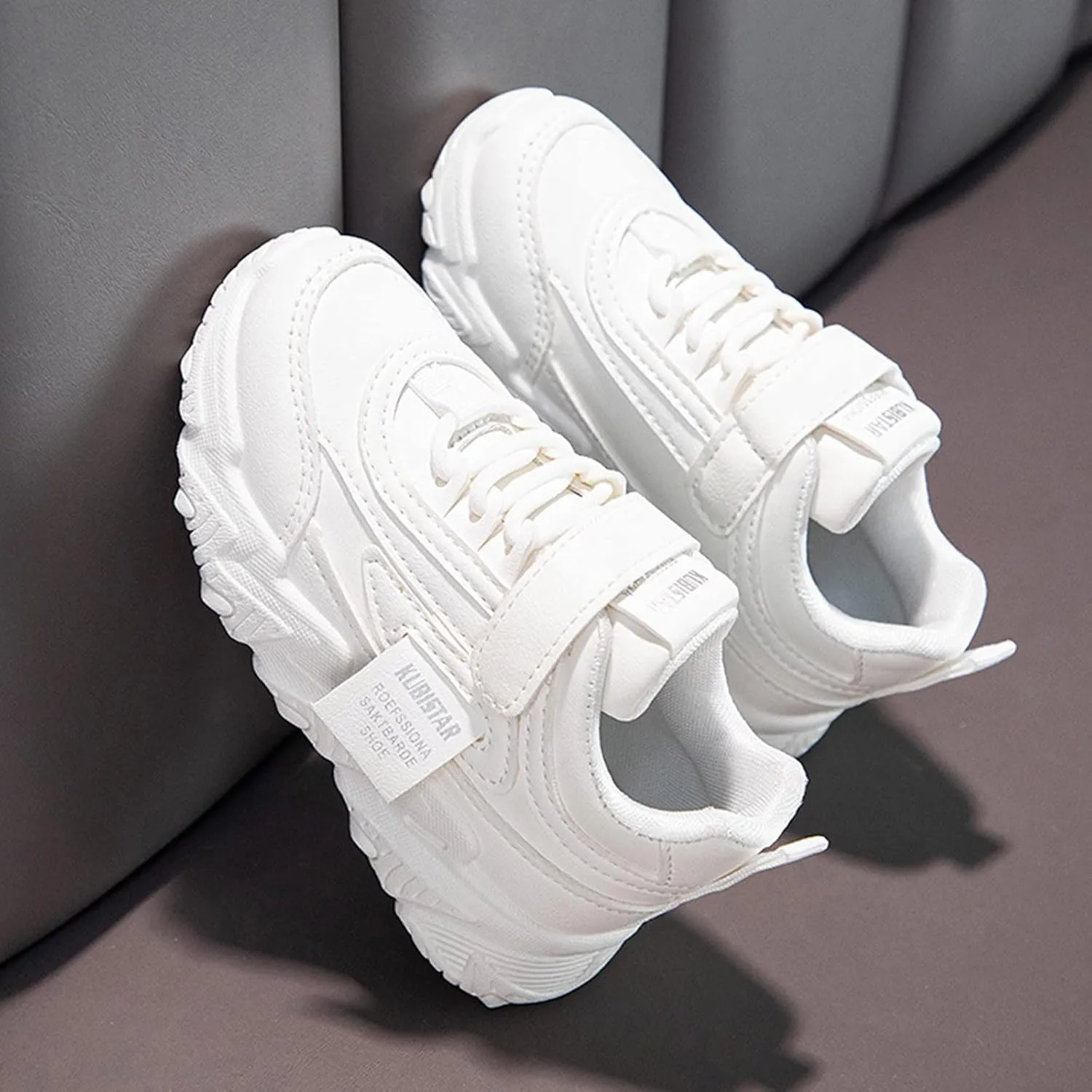 Boys Sneakers 3-13 Years Children Boys Girls Fashion Sneaker Thick Sole Non Slip Lace Up Sports Shoes Beach Shoes
