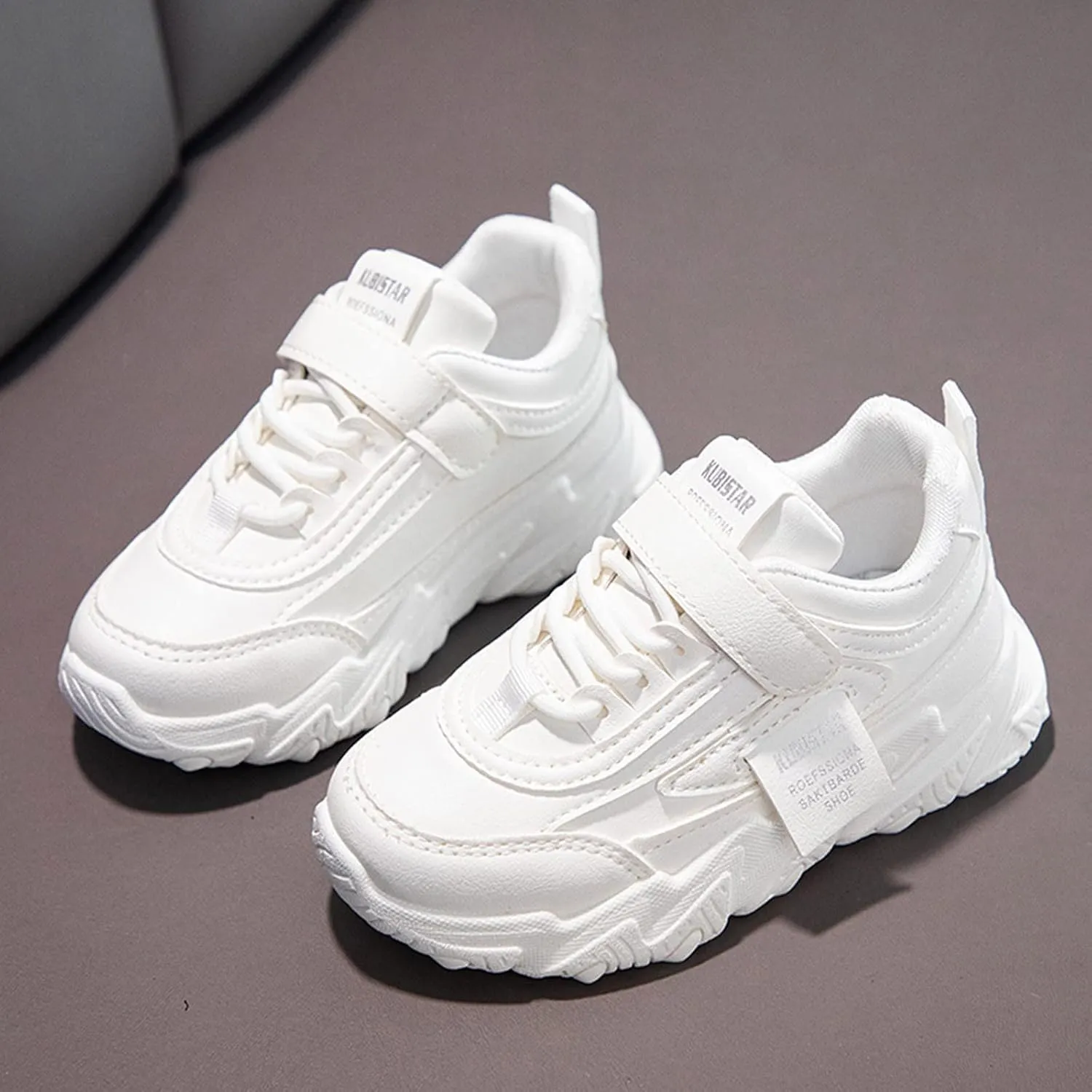 Boys Sneakers 3-13 Years Children Boys Girls Fashion Sneaker Thick Sole Non Slip Lace Up Sports Shoes Beach Shoes