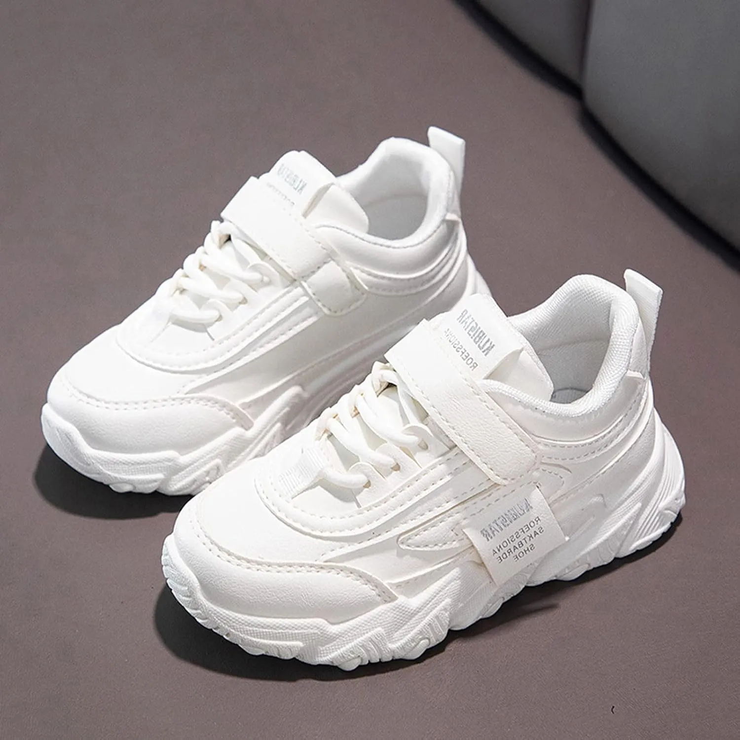 Boys Sneakers 3-13 Years Children Boys Girls Fashion Sneaker Thick Sole Non Slip Lace Up Sports Shoes Beach Shoes