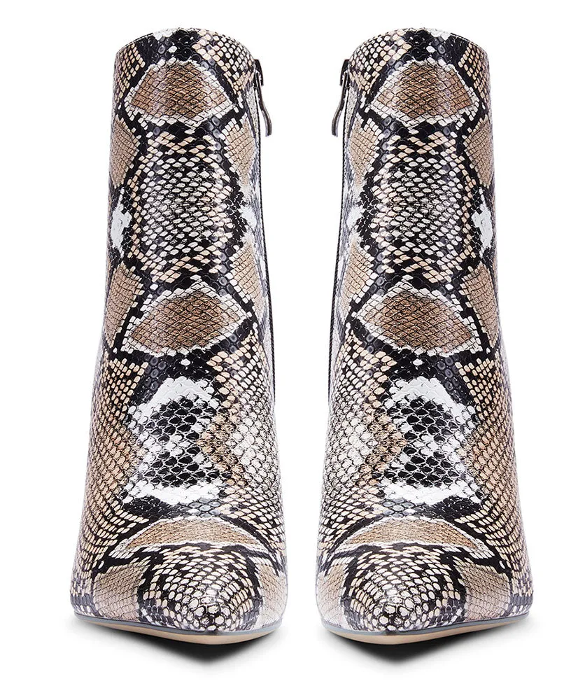 CASTAMERE Womens High Heel Ankle Boots Pointed Toe Slip-on Buckle Stiletto Boot 10CM Heels