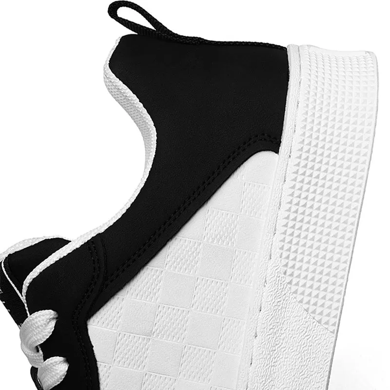 Casual Lace-up Sneakers Men Fashion Breathable Plaid Flats Shoes
