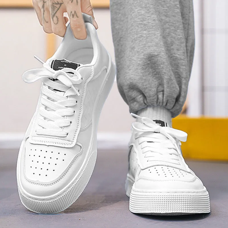 Casual Lace-up Sneakers Men Fashion Breathable Plaid Flats Shoes