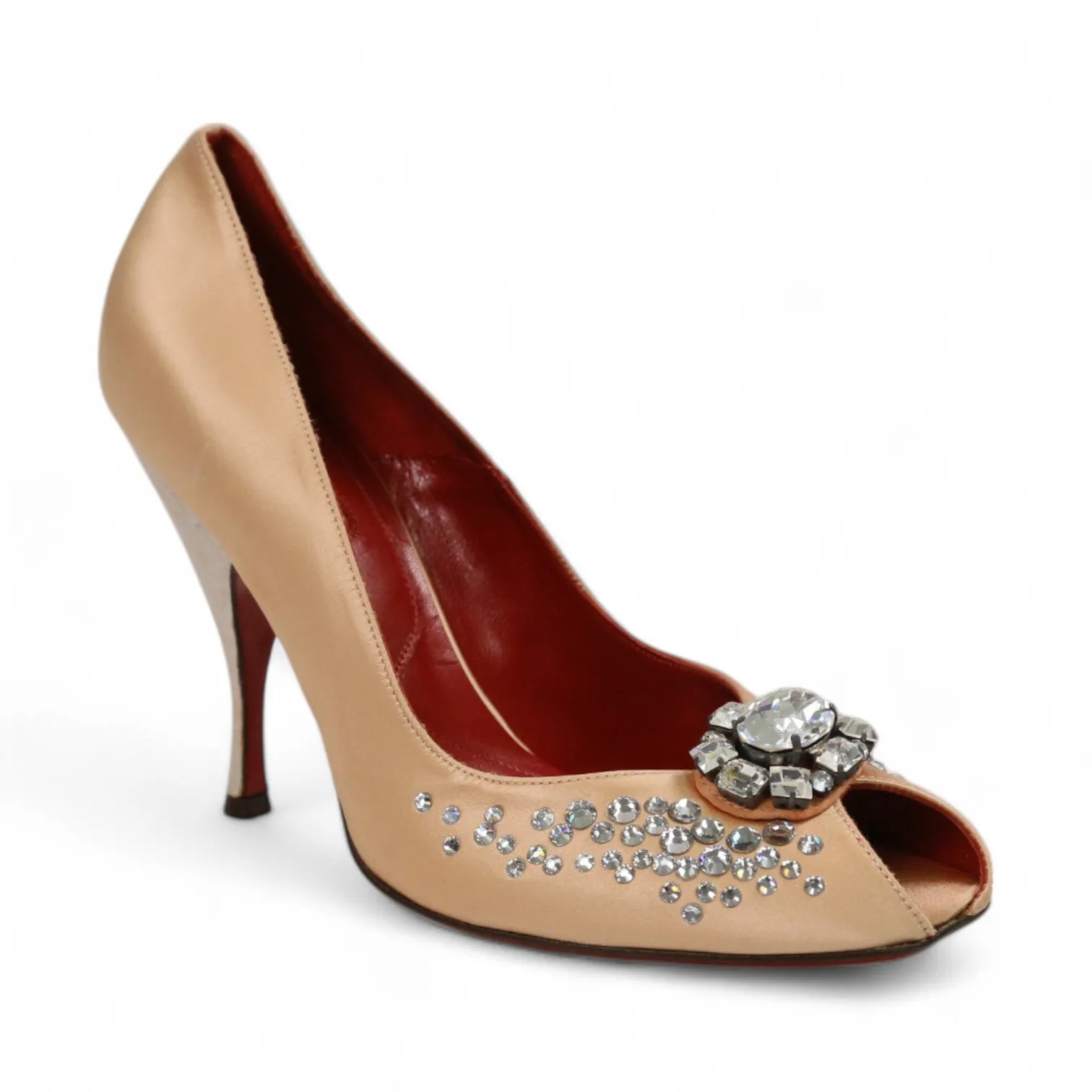 Cesare Paciotti Women's Shoes Crystalized Satin Evening Pumps (CPWCRY252)