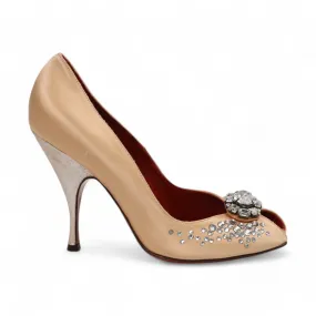Cesare Paciotti Women's Shoes Crystalized Satin Evening Pumps (CPWCRY252)