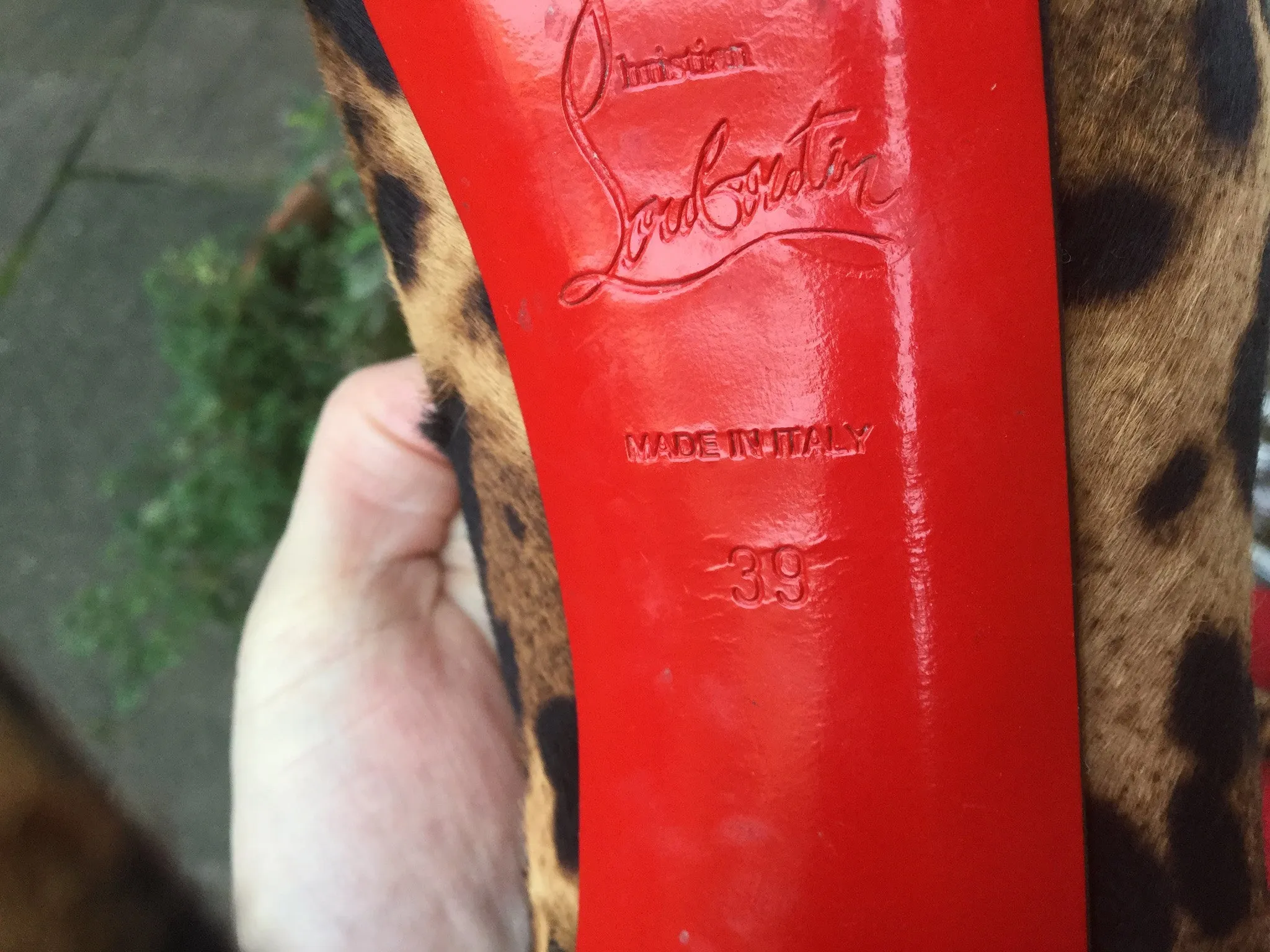 Christian Louboutin Highness 160  pumps shoes  £635 SUEDE RED  & Pony Fur LEOPARD SIZE 39 UK 6 US 9 SOLD OUT Ladies