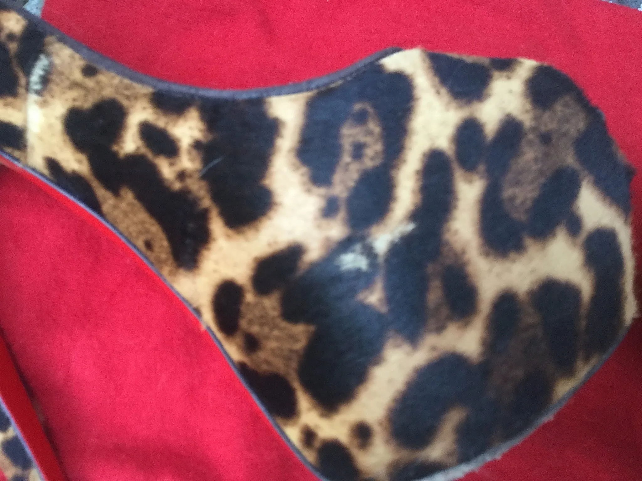 Christian Louboutin Highness 160  pumps shoes  £635 SUEDE RED  & Pony Fur LEOPARD SIZE 39 UK 6 US 9 SOLD OUT Ladies