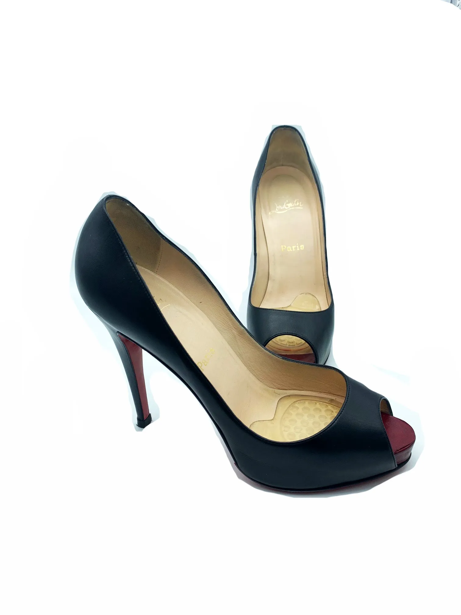 Christian Louboutin Very Prive 120 Peep Toe Pumps - Sz. 40