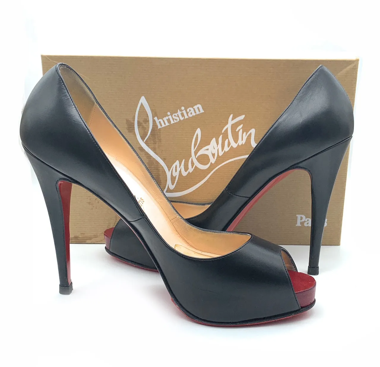 Christian Louboutin Very Prive 120 Peep Toe Pumps - Sz. 40