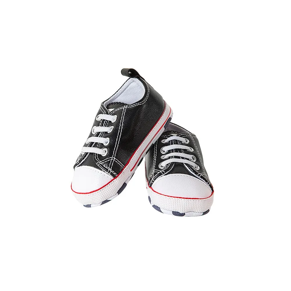 Classic Black Baby Sneakers