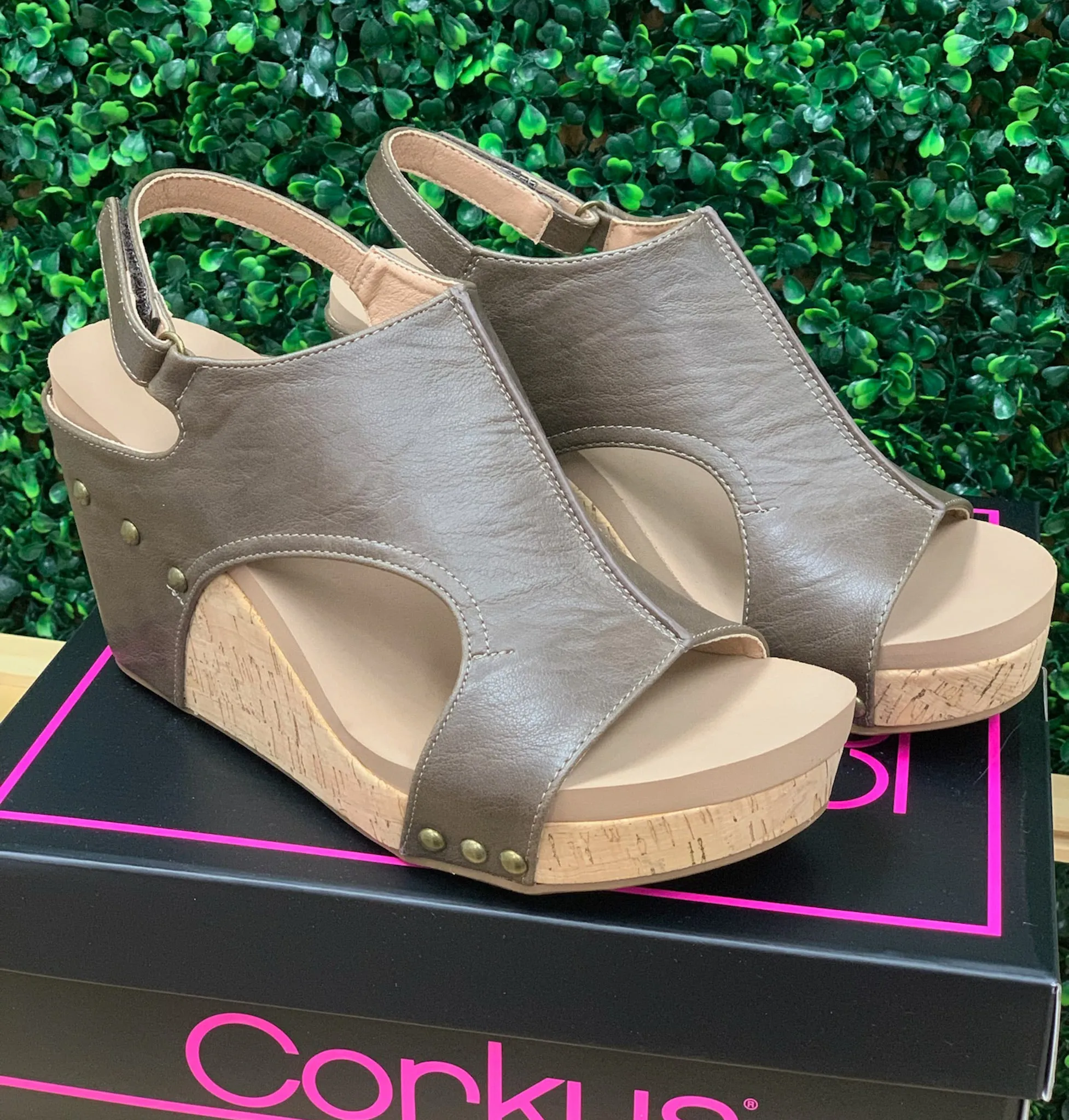 Corkys Tiffanee Dark Brown Wedges