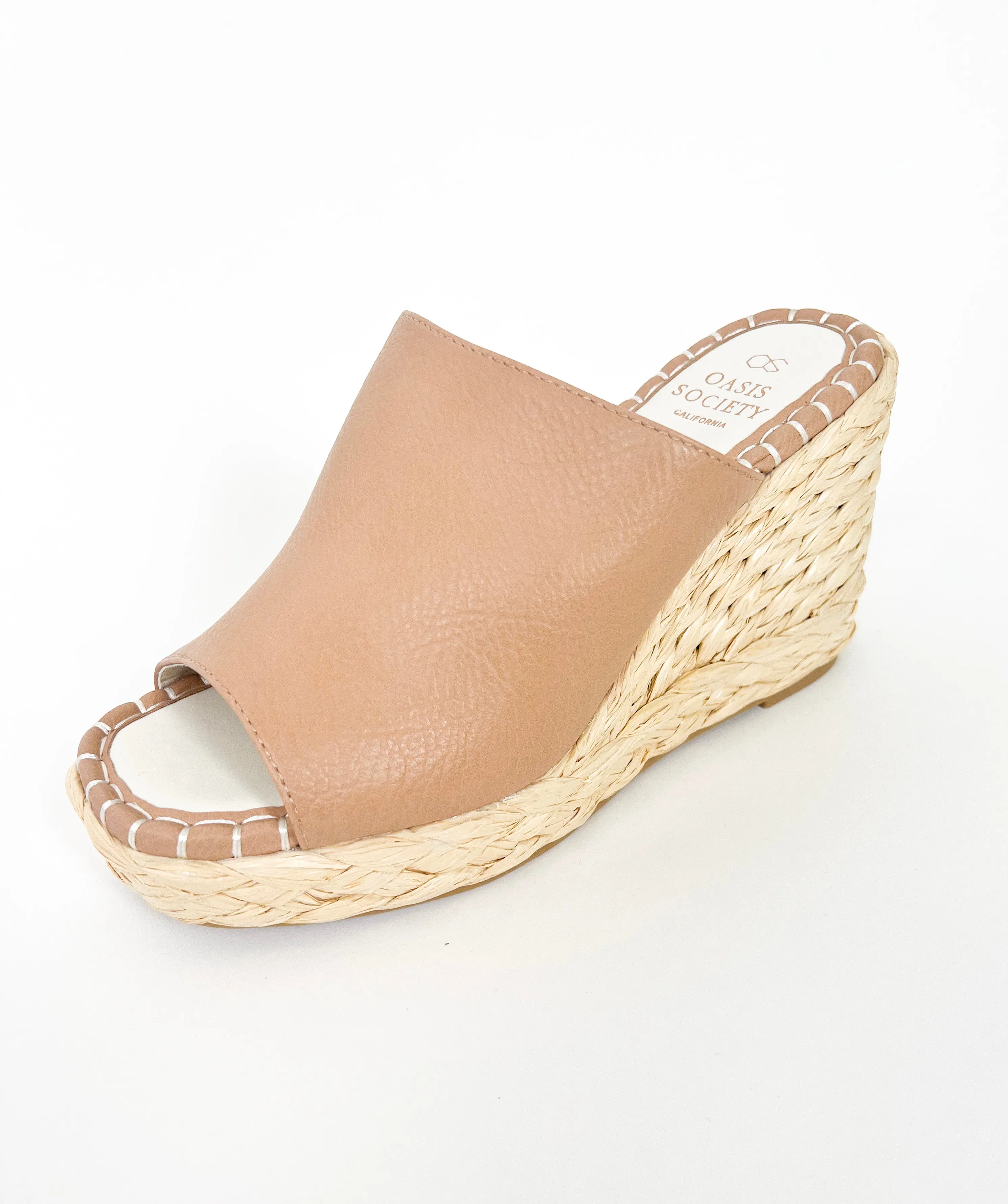 DAISY NUDE WOVEN WEDGE