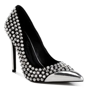Diamante Embellished Stiletto Pumps