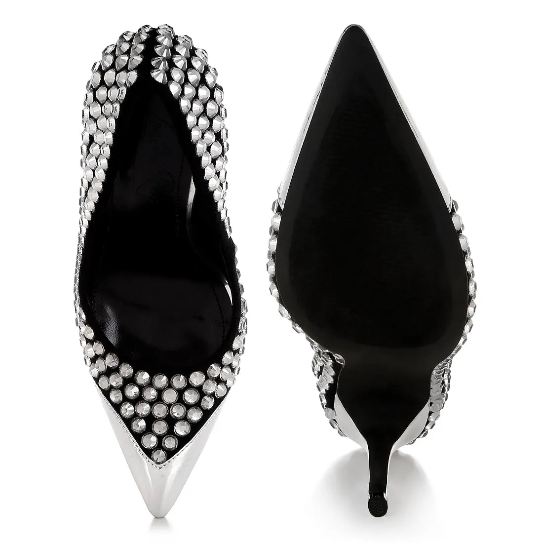 Diamante Embellished Stiletto Pumps