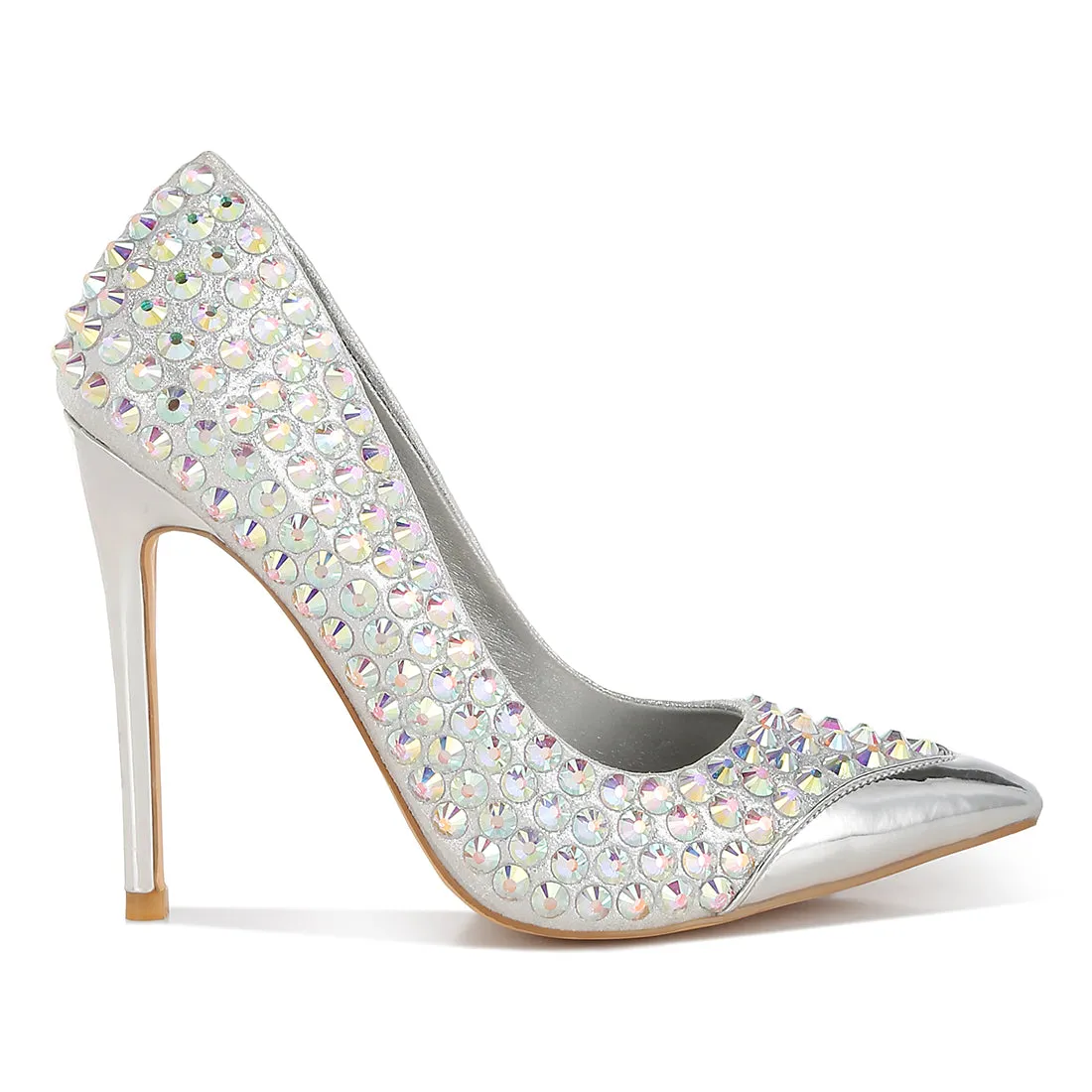 Diamante Embellished Stiletto Pumps