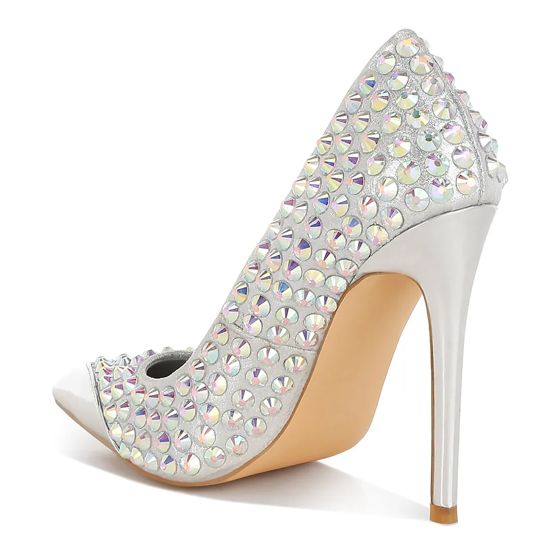 Diamante Embellished Stiletto Pumps