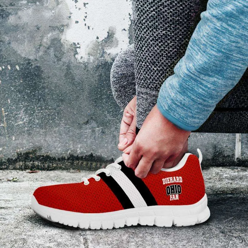 Diehard Ohio Fan Mesh Fabric Running Shoes