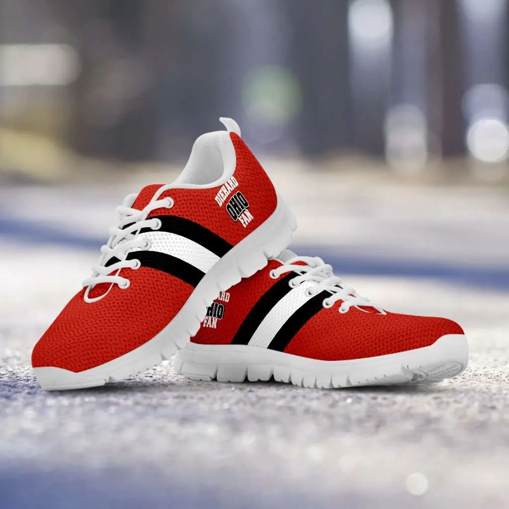Diehard Ohio Fan Mesh Fabric Running Shoes