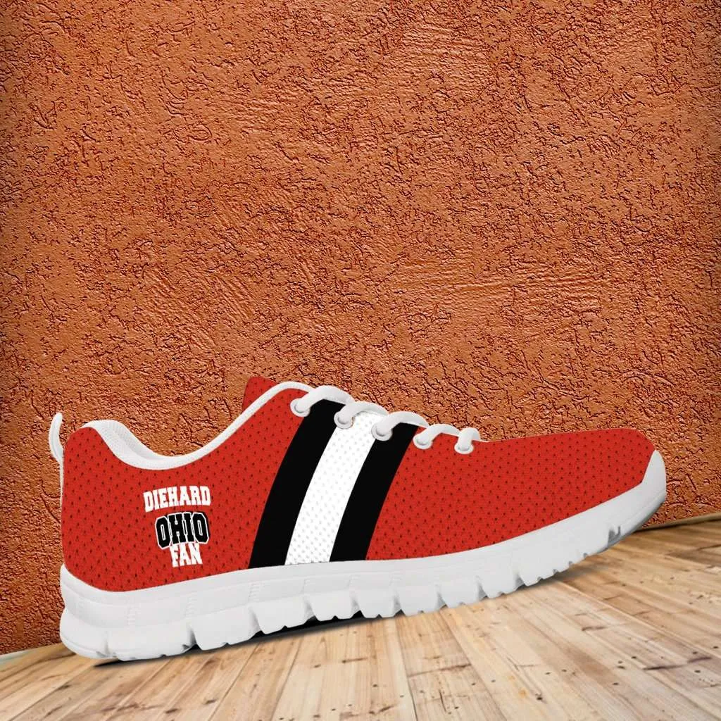 Diehard Ohio Fan Mesh Fabric Running Shoes