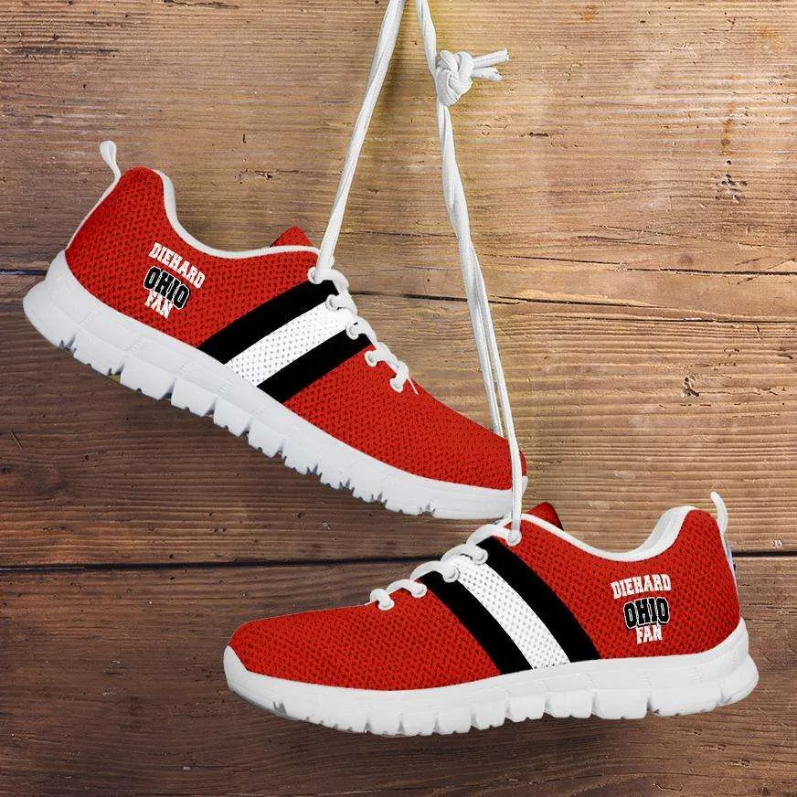 Diehard Ohio Fan Mesh Fabric Running Shoes