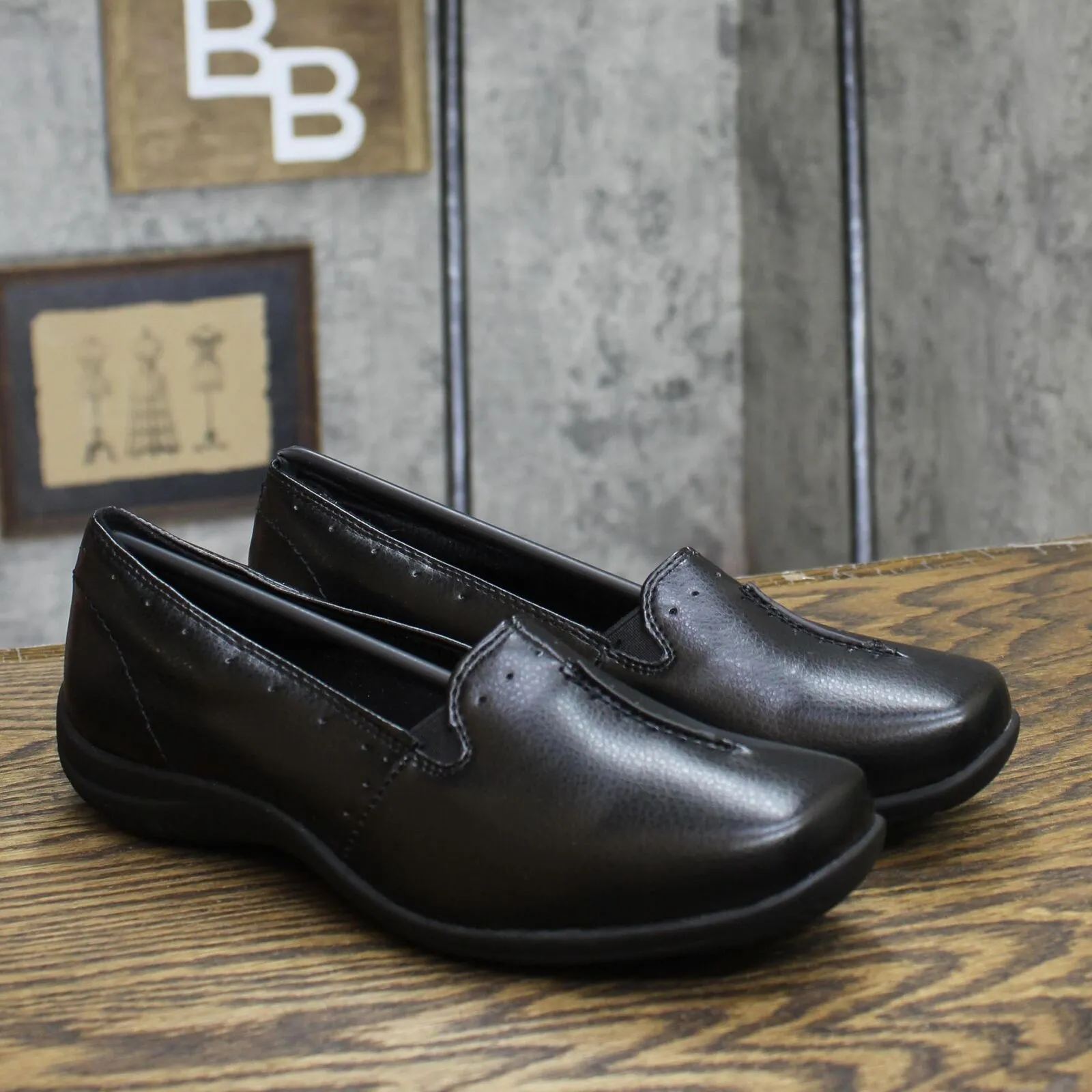 Easy Street Women's Purpose Slip-On Flats PURPOSE Black 6.5M