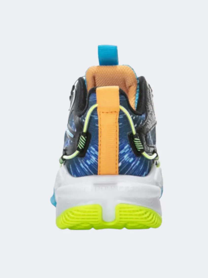 Erke Gs Boys Basketball Shoes Black/White/Blue
