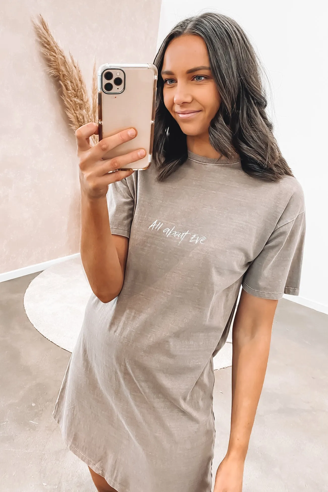 Essential Eve Tee Dress Sand