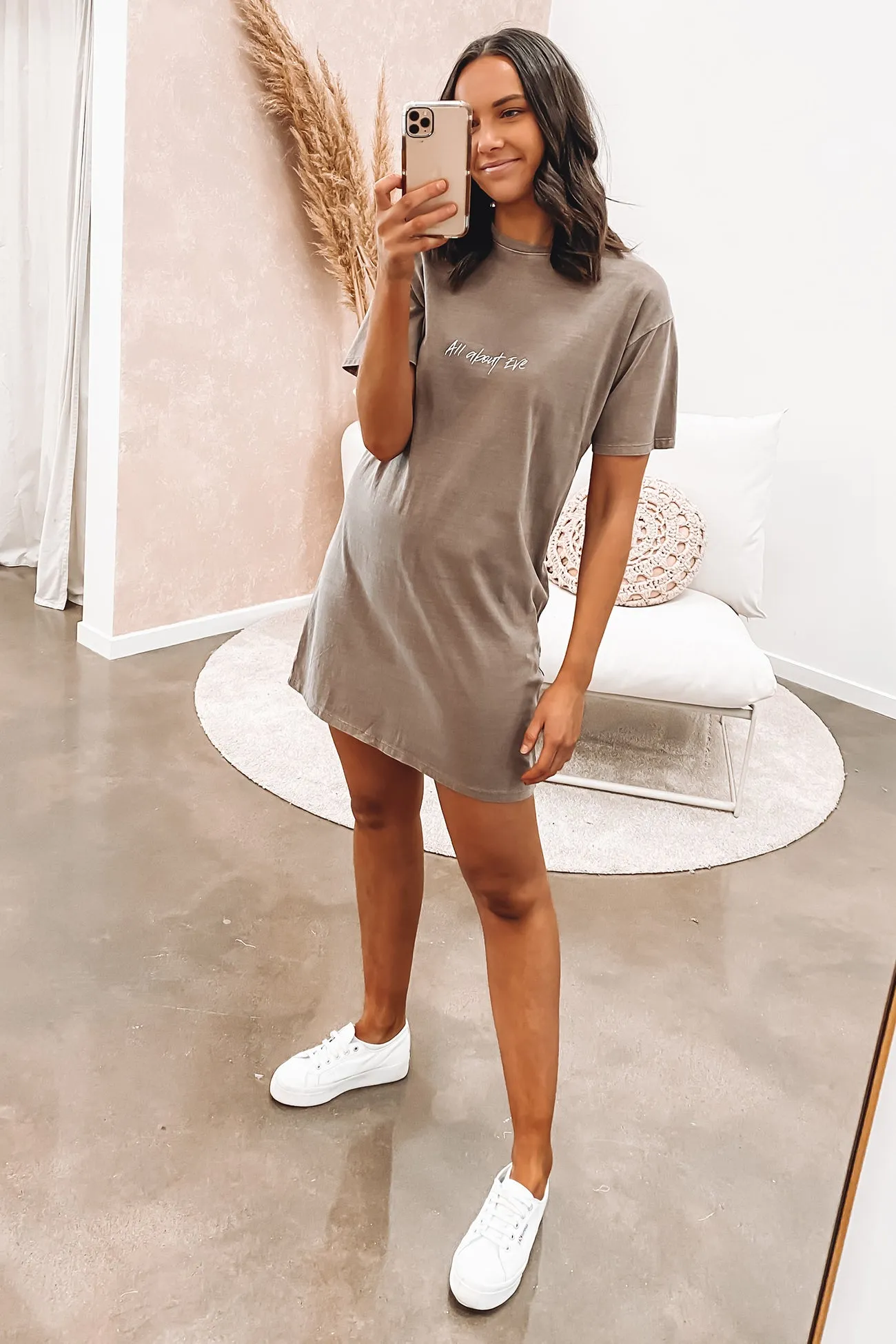 Essential Eve Tee Dress Sand
