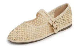 Fevrsole Women's Soft Breathable Mary Jane Memory Foam Cushioned Comfort Round Toe Metal Buckle Flats Walking Shoes