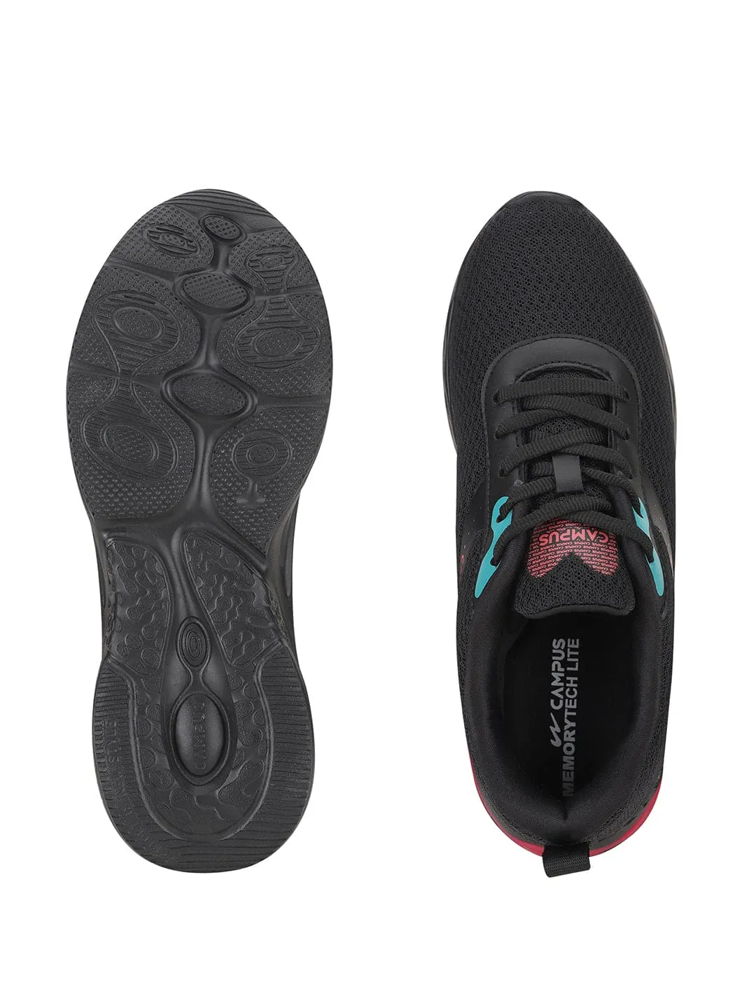 FLICKER Black Women's Sports Shoes