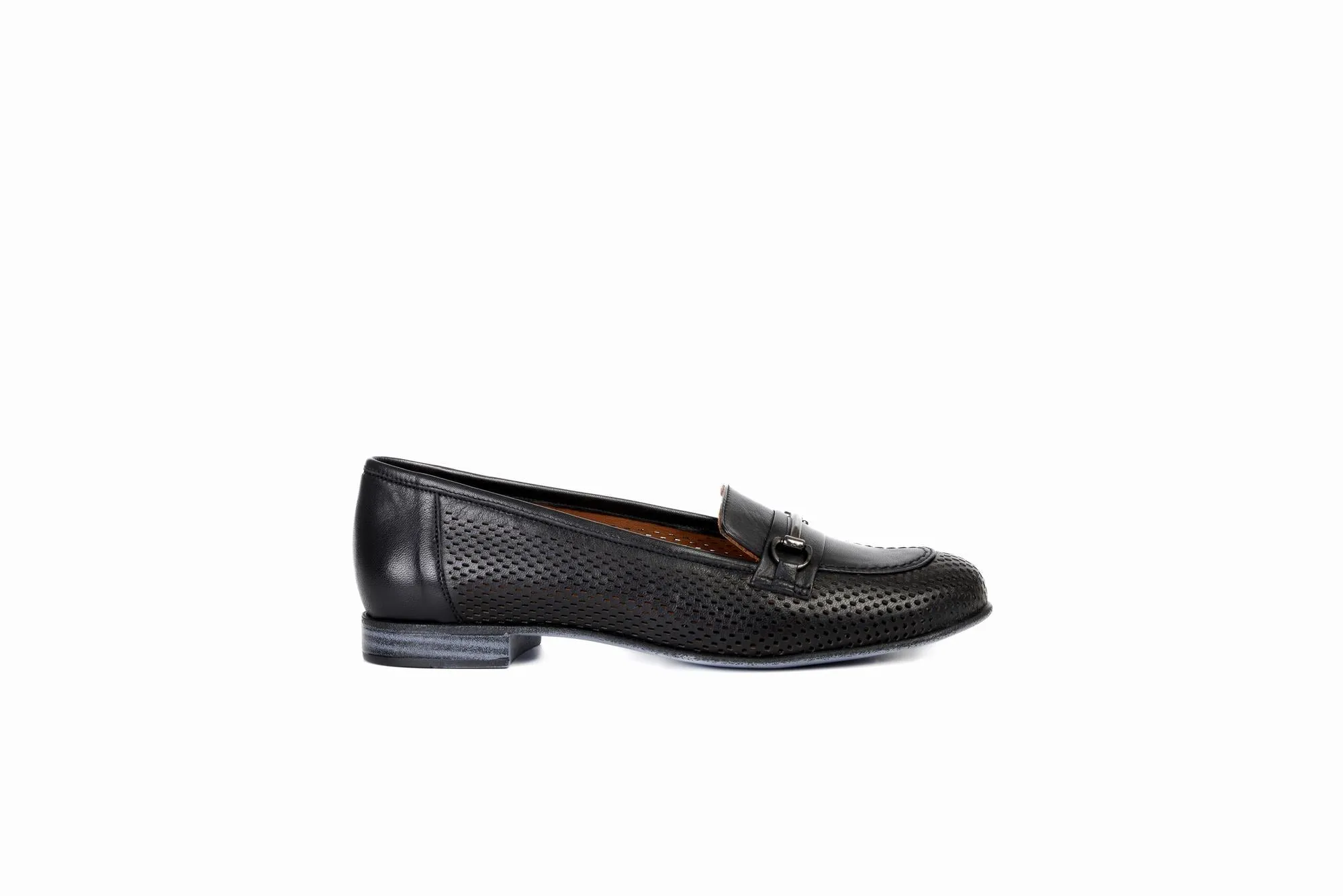 FOOT FEDERATION OPENWORK HORSEBIT LOAFER WOMEN'S SHOE BLACK