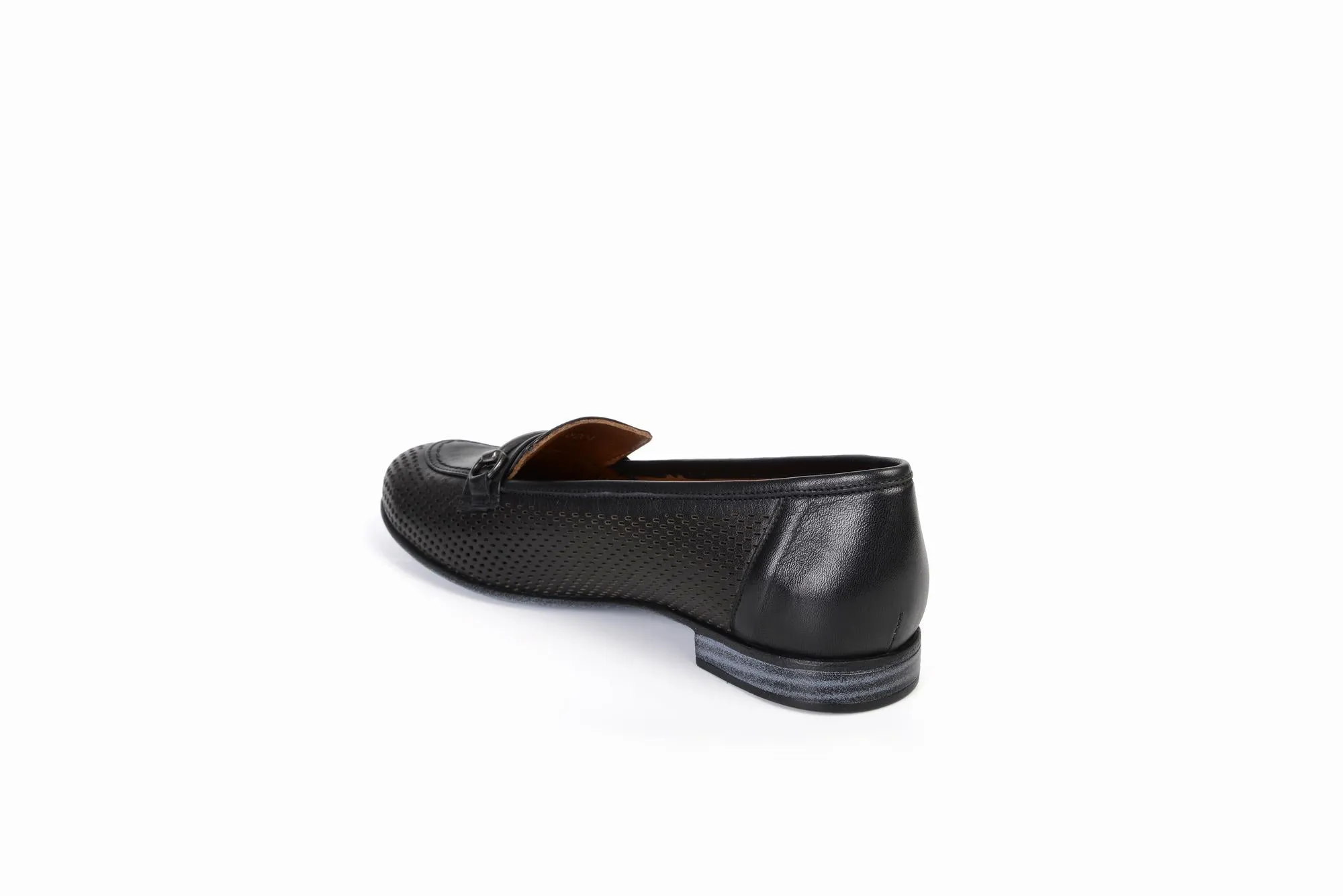 FOOT FEDERATION OPENWORK HORSEBIT LOAFER WOMEN'S SHOE BLACK