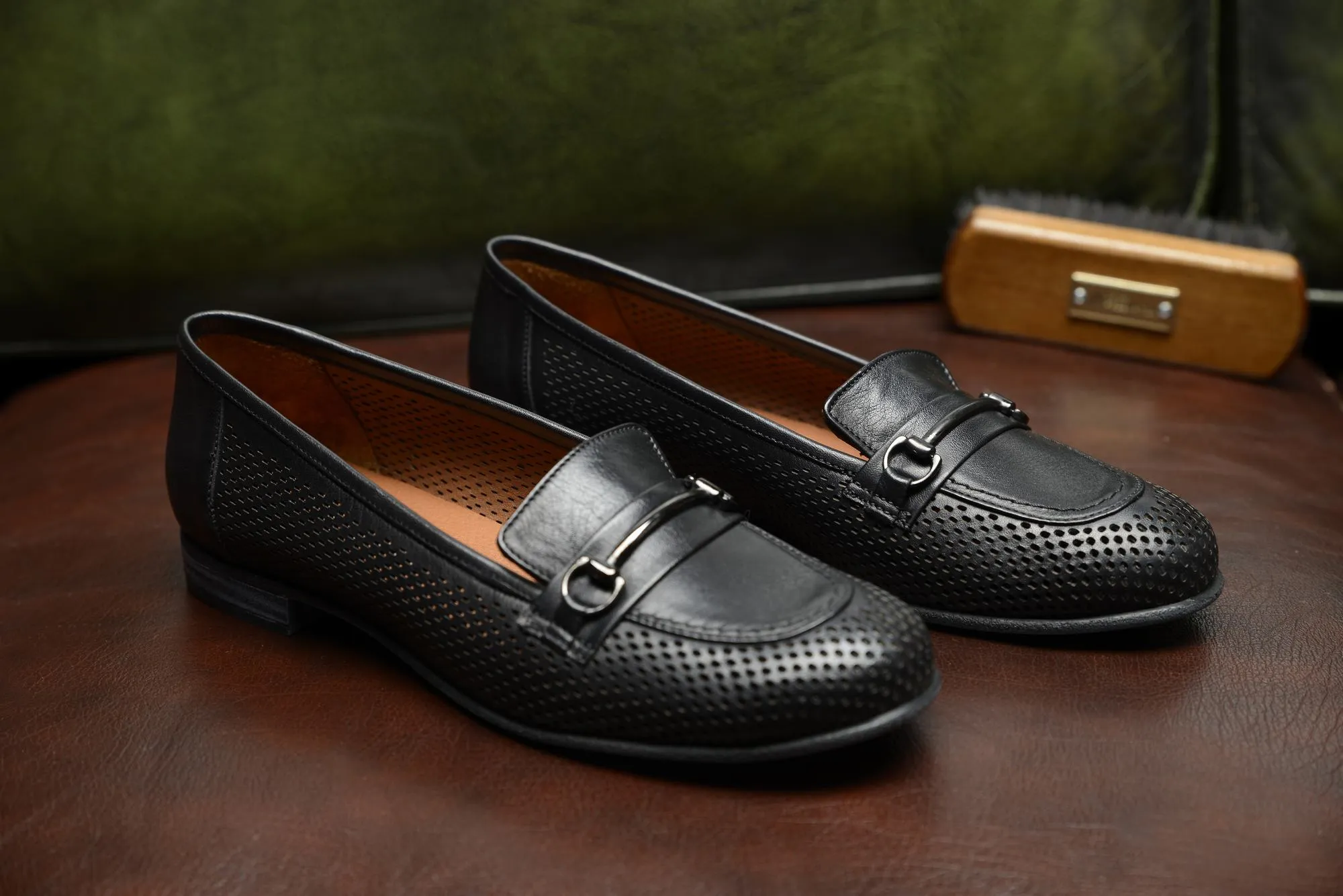 FOOT FEDERATION OPENWORK HORSEBIT LOAFER WOMEN'S SHOE BLACK