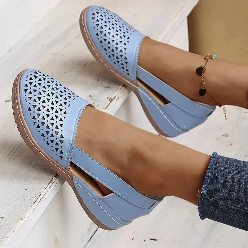 Greta | Perforated Slip-On Flats