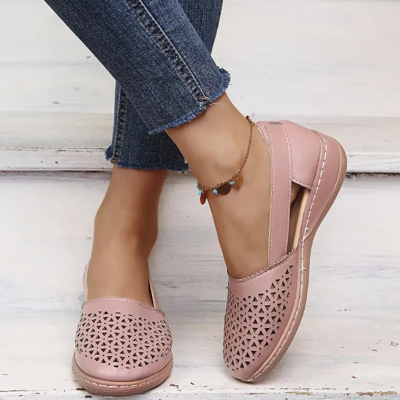 Greta | Perforated Slip-On Flats
