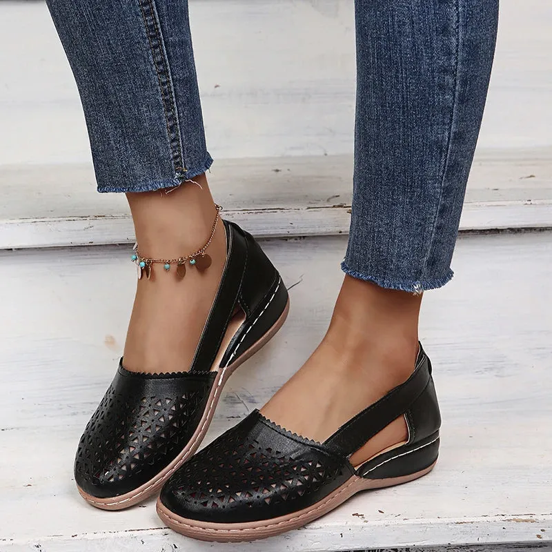 Greta | Perforated Slip-On Flats