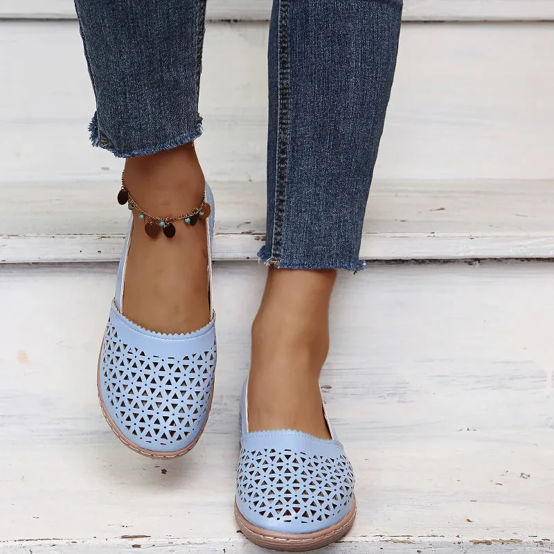 Greta | Perforated Slip-On Flats