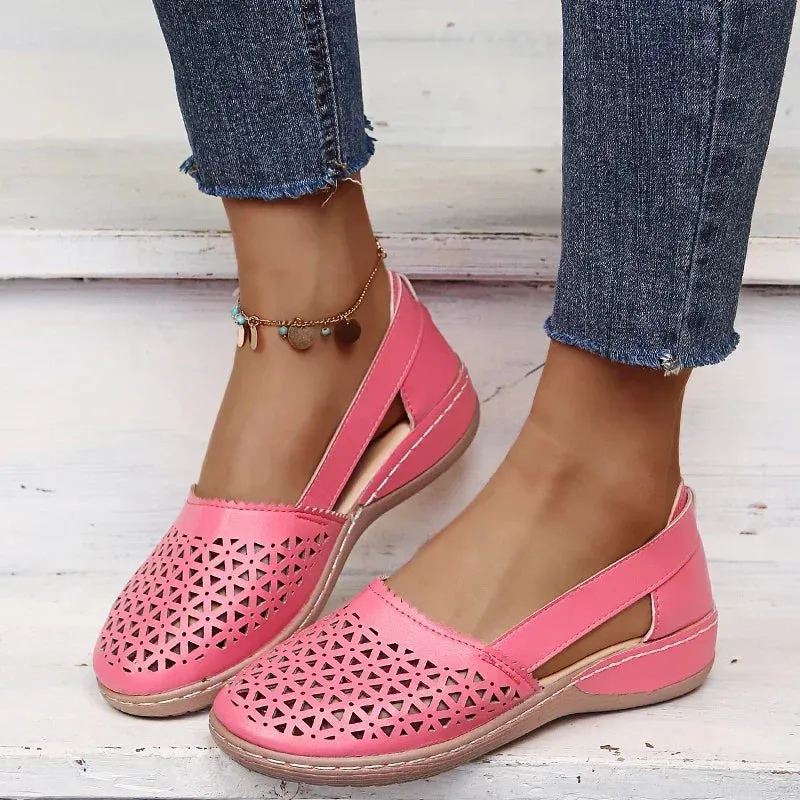 Greta | Perforated Slip-On Flats