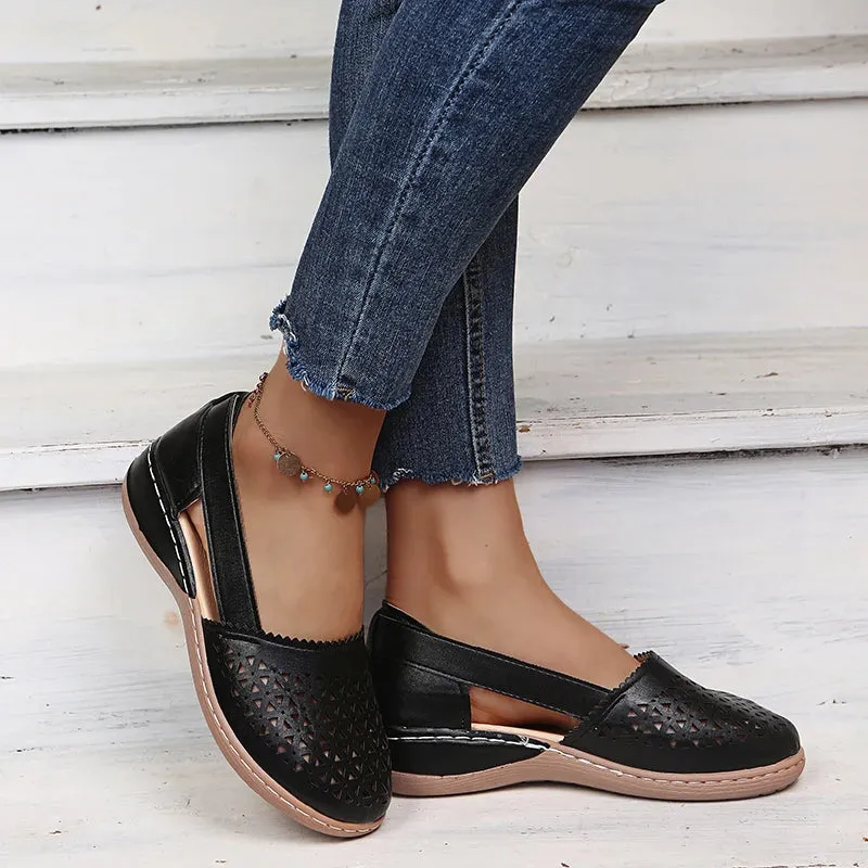 Greta | Perforated Slip-On Flats
