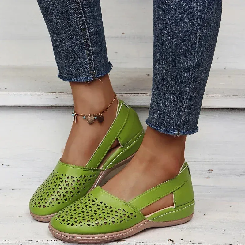 Greta | Perforated Slip-On Flats