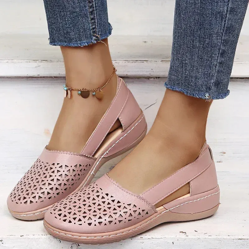 Greta | Perforated Slip-On Flats
